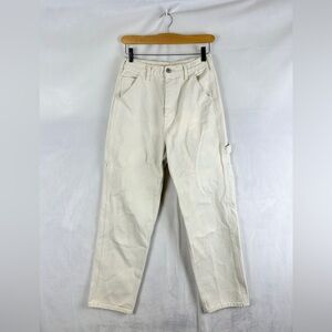 JOHN GALT Cream Utility Pants Bleach Effect Women Size Small Casual‎ Menswear